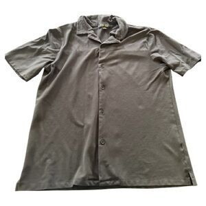 Truth by republic gray short sleeve button down shirt